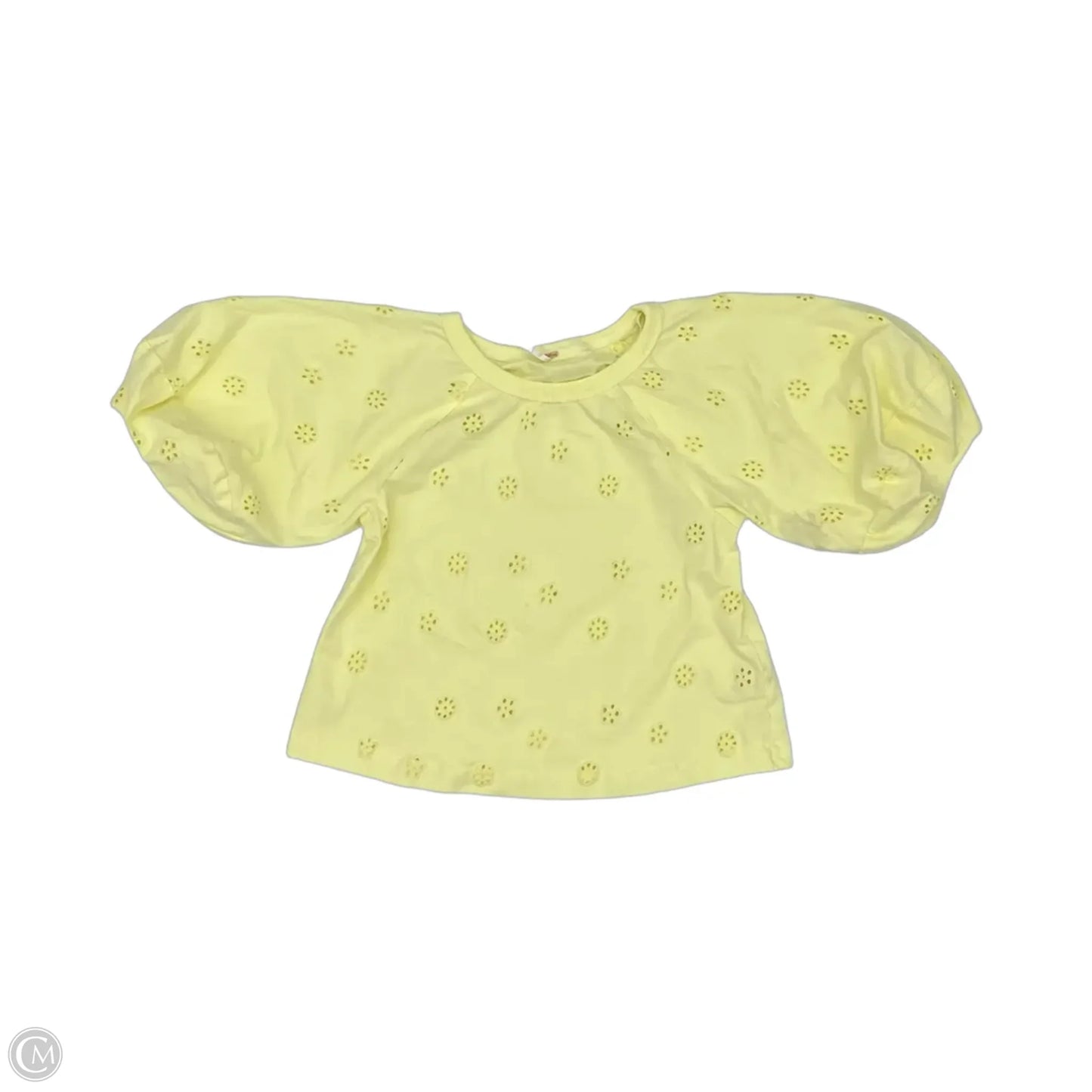 Blouse Short Sleeve By Free People In Yellow, Size: Xs