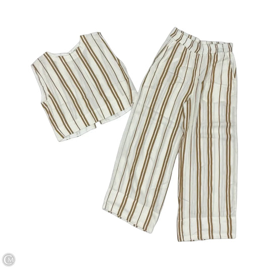 Pants Set 2pc By Cloth & Stone In Cream & Tan, Size: Xs
