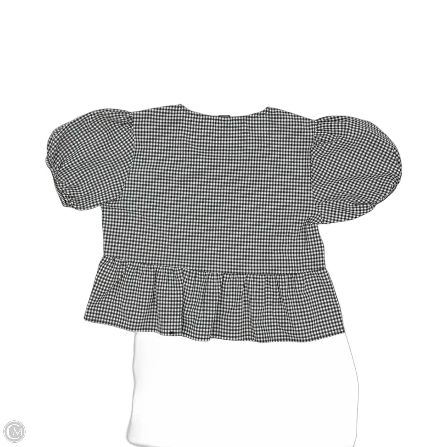 Blouse Short Sleeve By Wild Fable In Black & White, Size: Xs