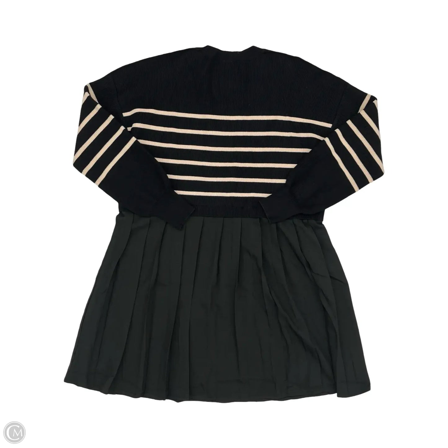 Dress Sweater By Cme In Black & Cream, Size: M