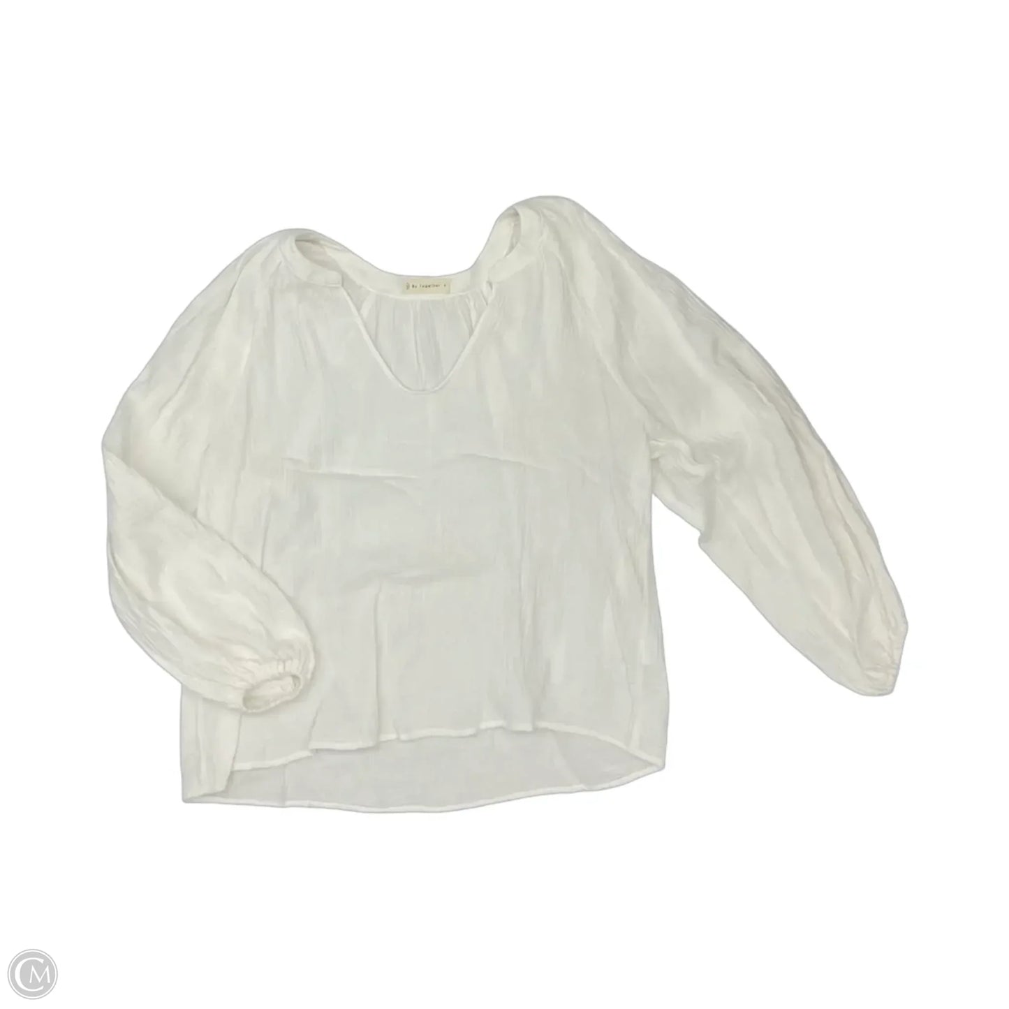 Blouse Long Sleeve By By Together In White, Size: S