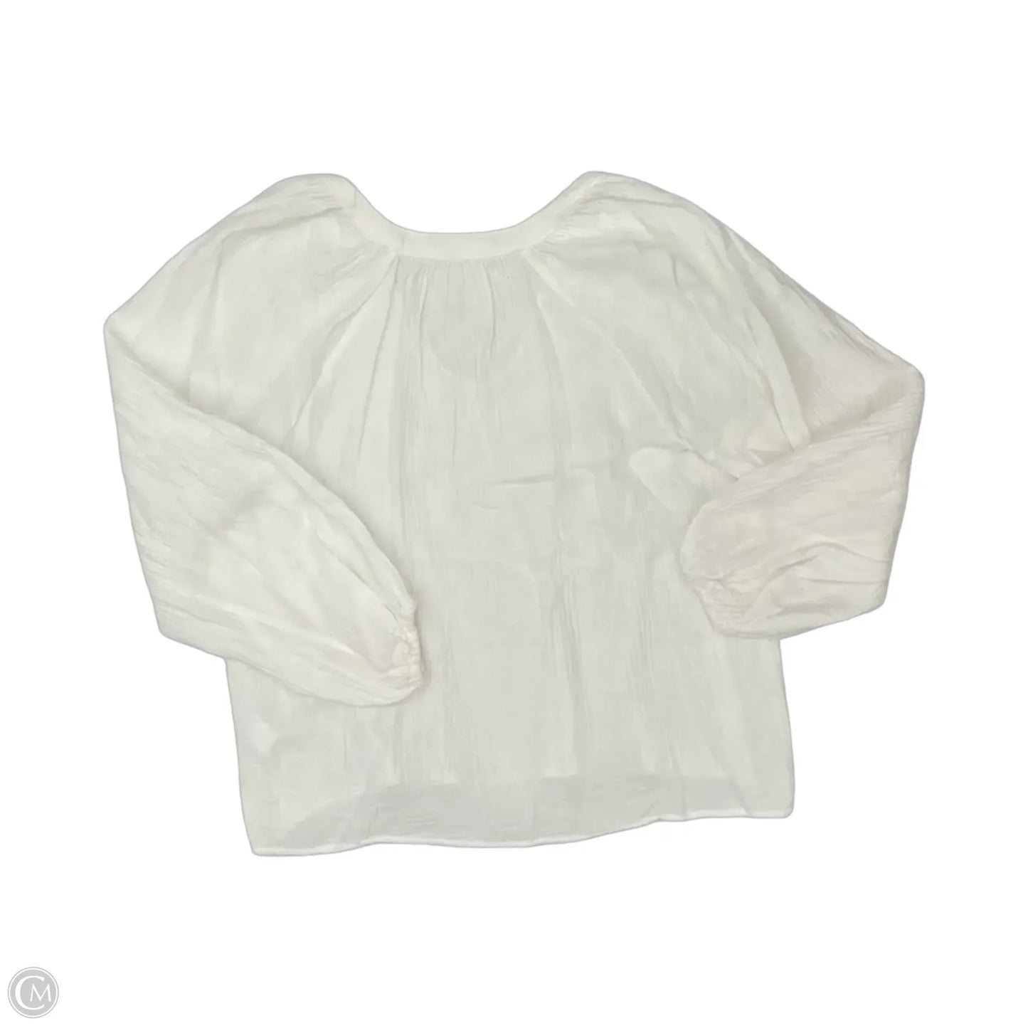 Blouse Long Sleeve By By Together In White, Size: S
