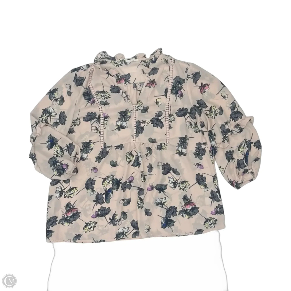 Blouse 3/4 Sleeve By Maurices In Pink, Size: L