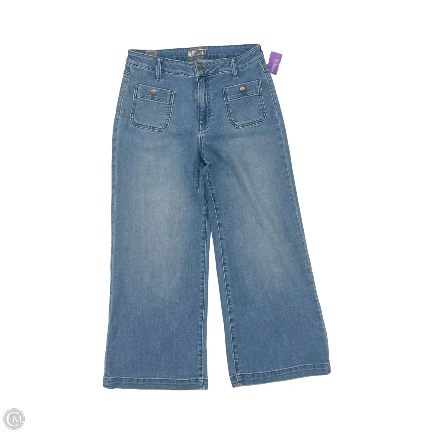 Jeans Flared By Kut In Blue Denim, Size: 8