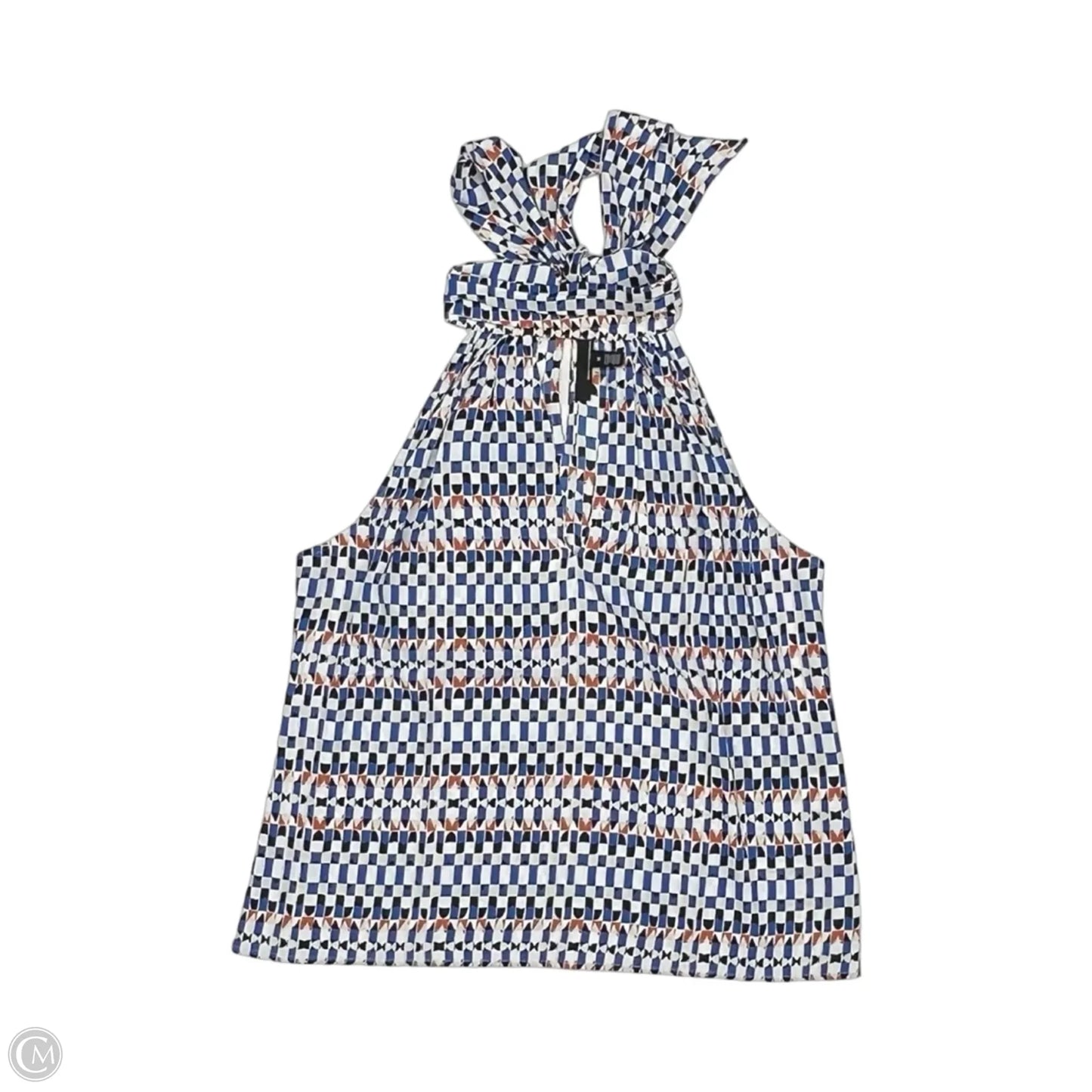Blouse Sleeveless By White House Black Market In Blue & Orange, Size: M