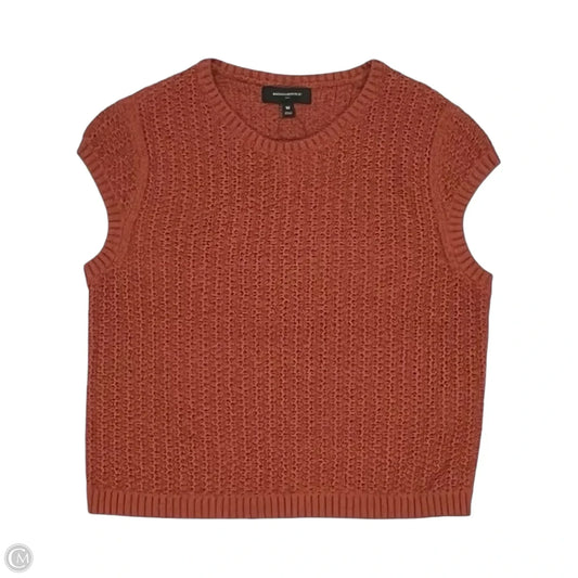 Sweater Short Sleeve By Banana Republic In Orange, Size: M