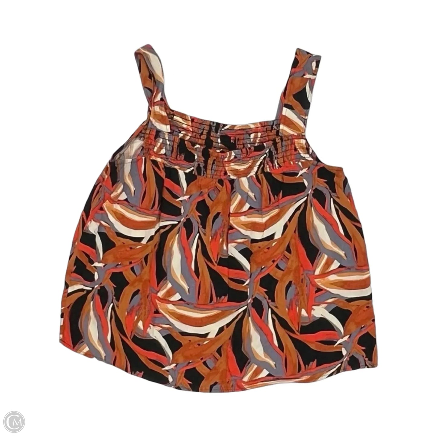 Blouse Sleeveless By Evereve In Grey & Orange, Size: M