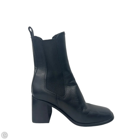 Boots Ankle Heels By Steve Madden In Black, Size: 6.5