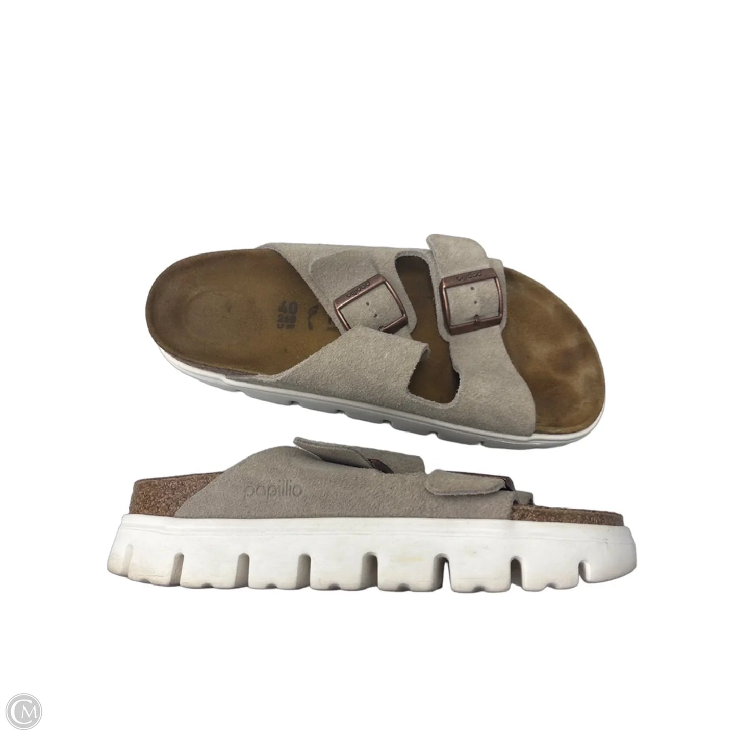 Sandals Flats By Birkenstock In Cream, Size: 9
