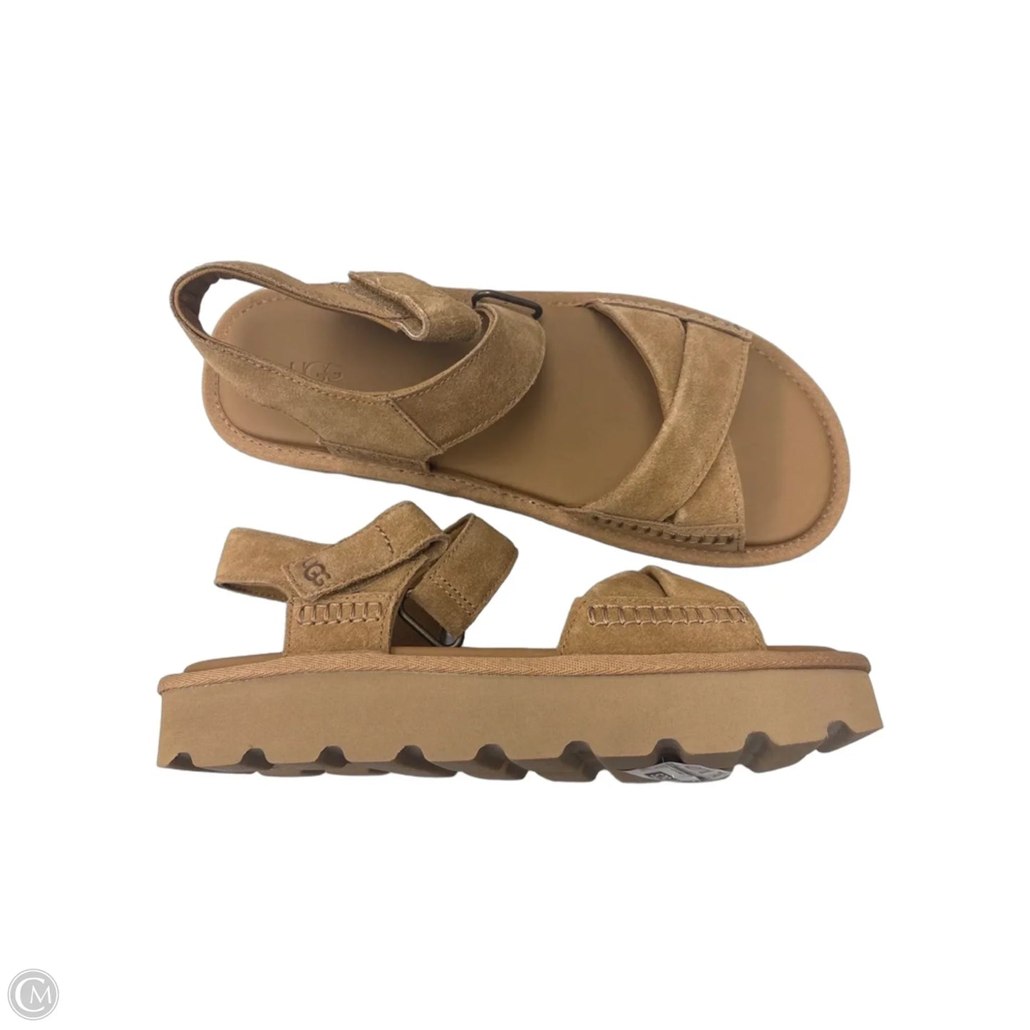 Sandals Designer By Ugg In Tan, Size: 9