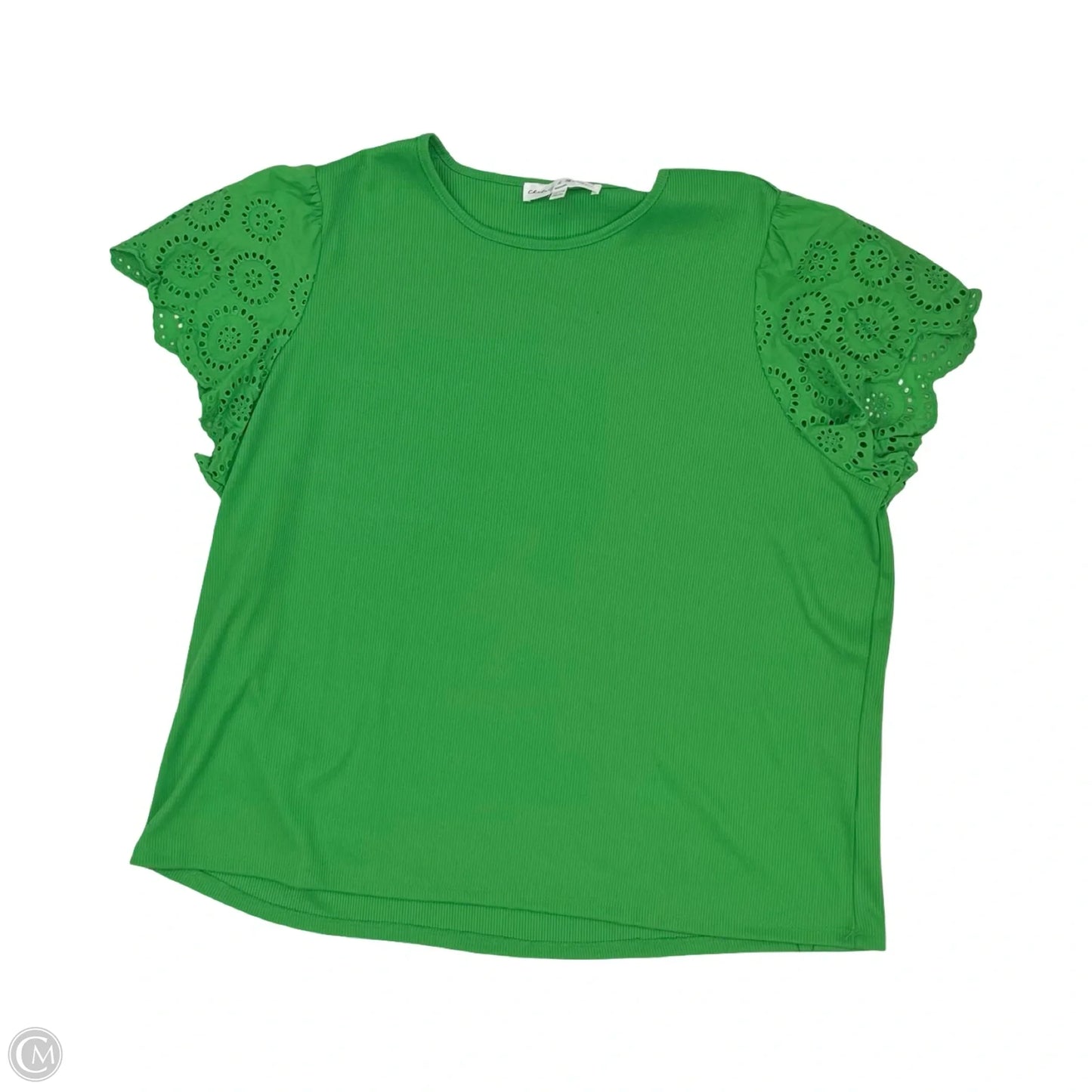 Top Short Sleeve By Chelsea And Theodore In Green, Size: 2x