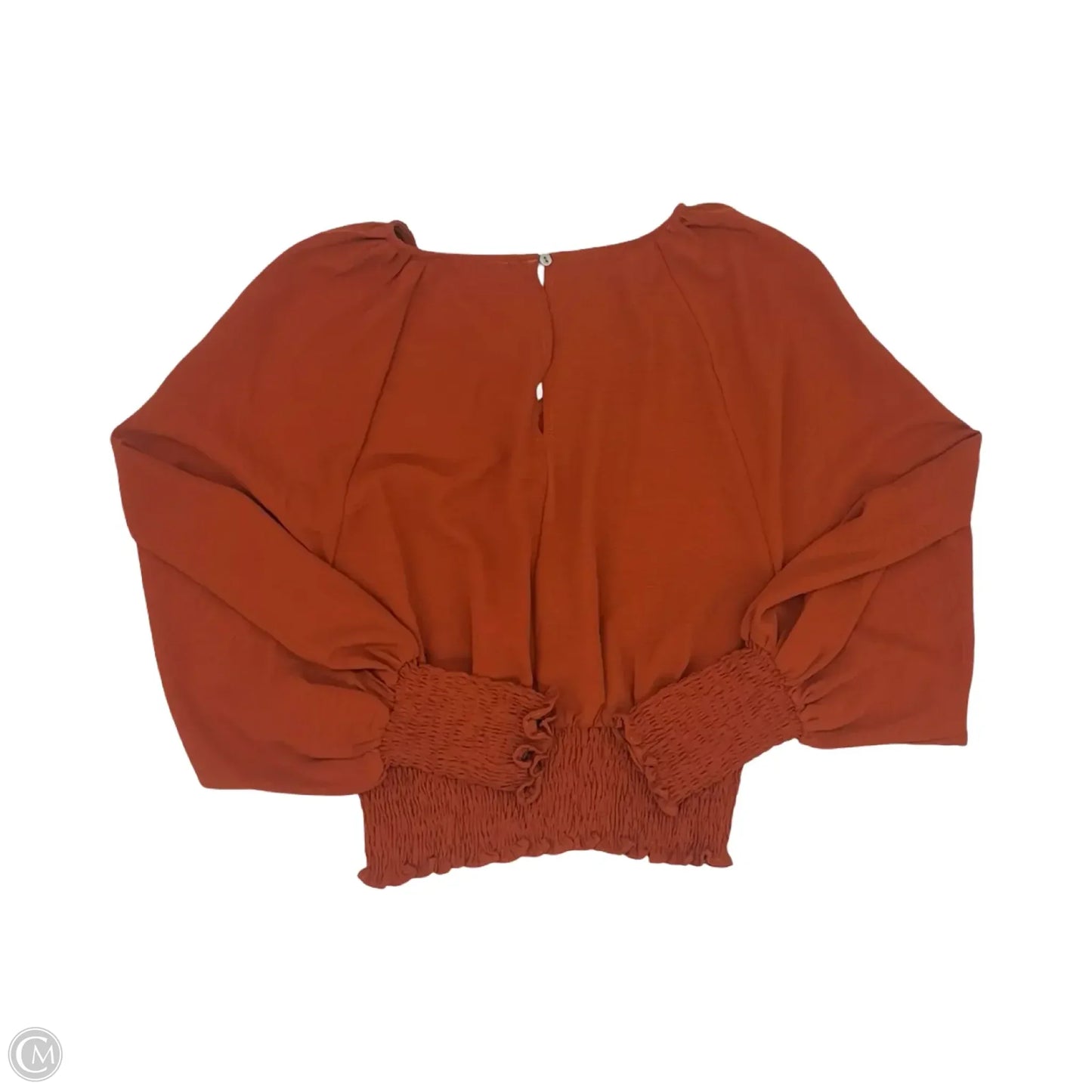 Blouse Long Sleeve By She + Sky In Orange, Size: M