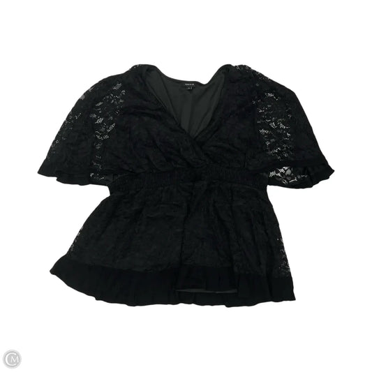 Blouse Short Sleeve By Torrid In Black, Size: 3x