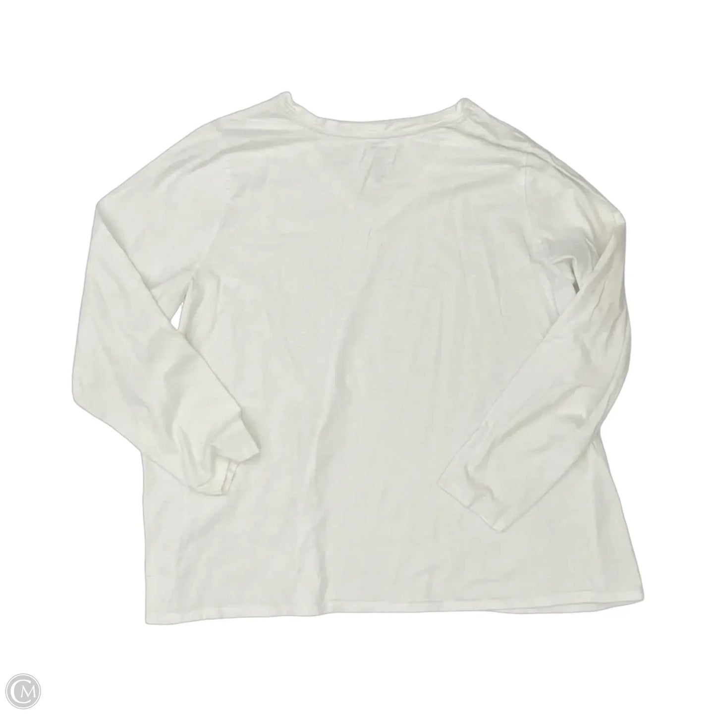 Top Long Sleeve Basic By Sonoma In White, Size: 3x