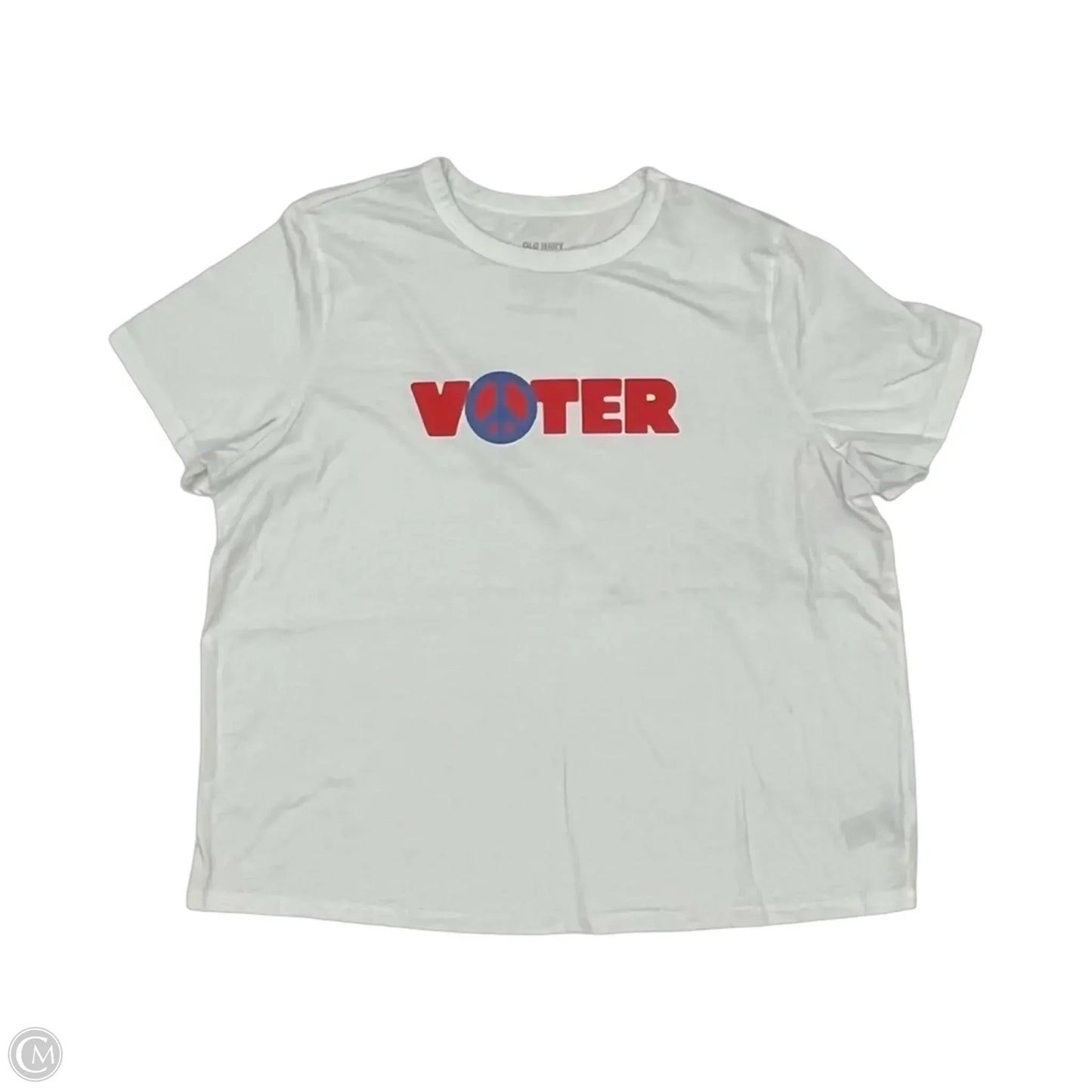 Top Short Sleeve By Old Navy In White, Size: Xl