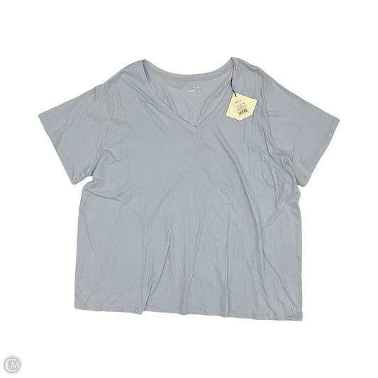 Top Short Sleeve Basic By Ava & Viv In Blue, Size: 3x