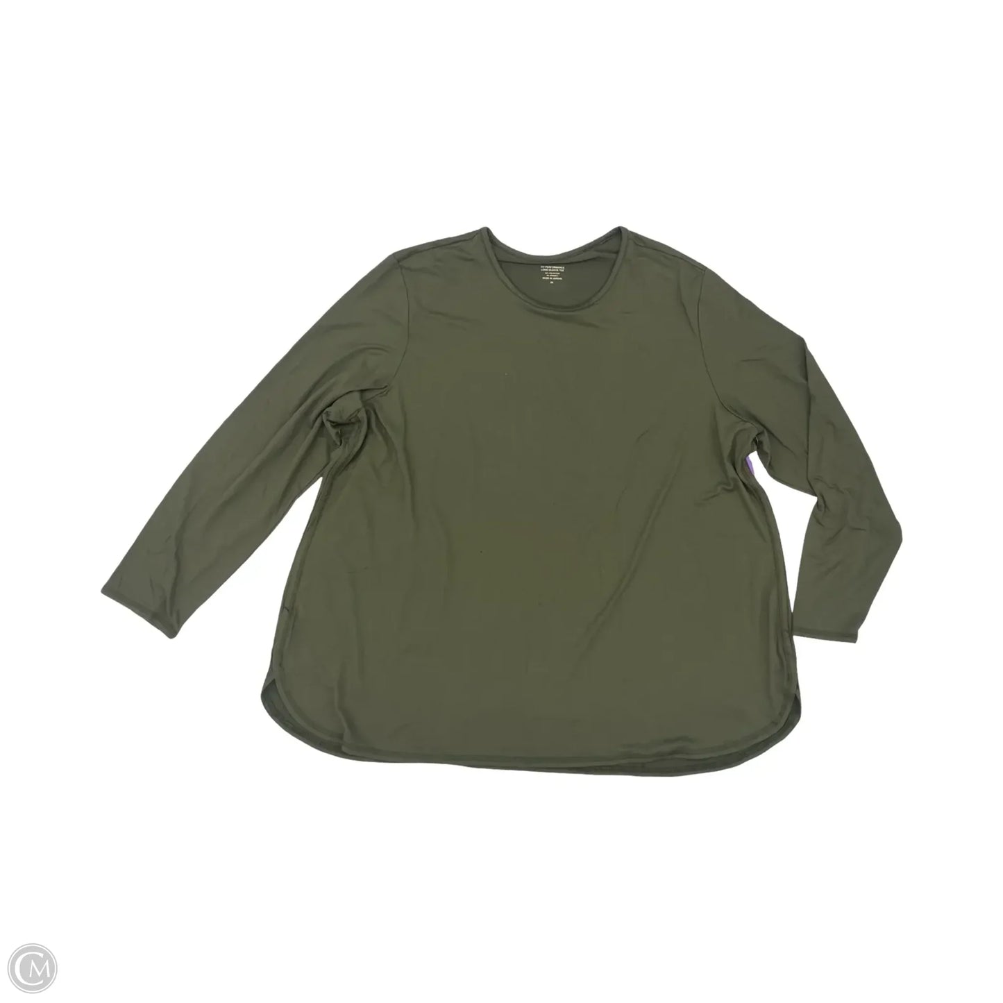 Top Long Sleeve By J. Jill In Green, Size: 2x