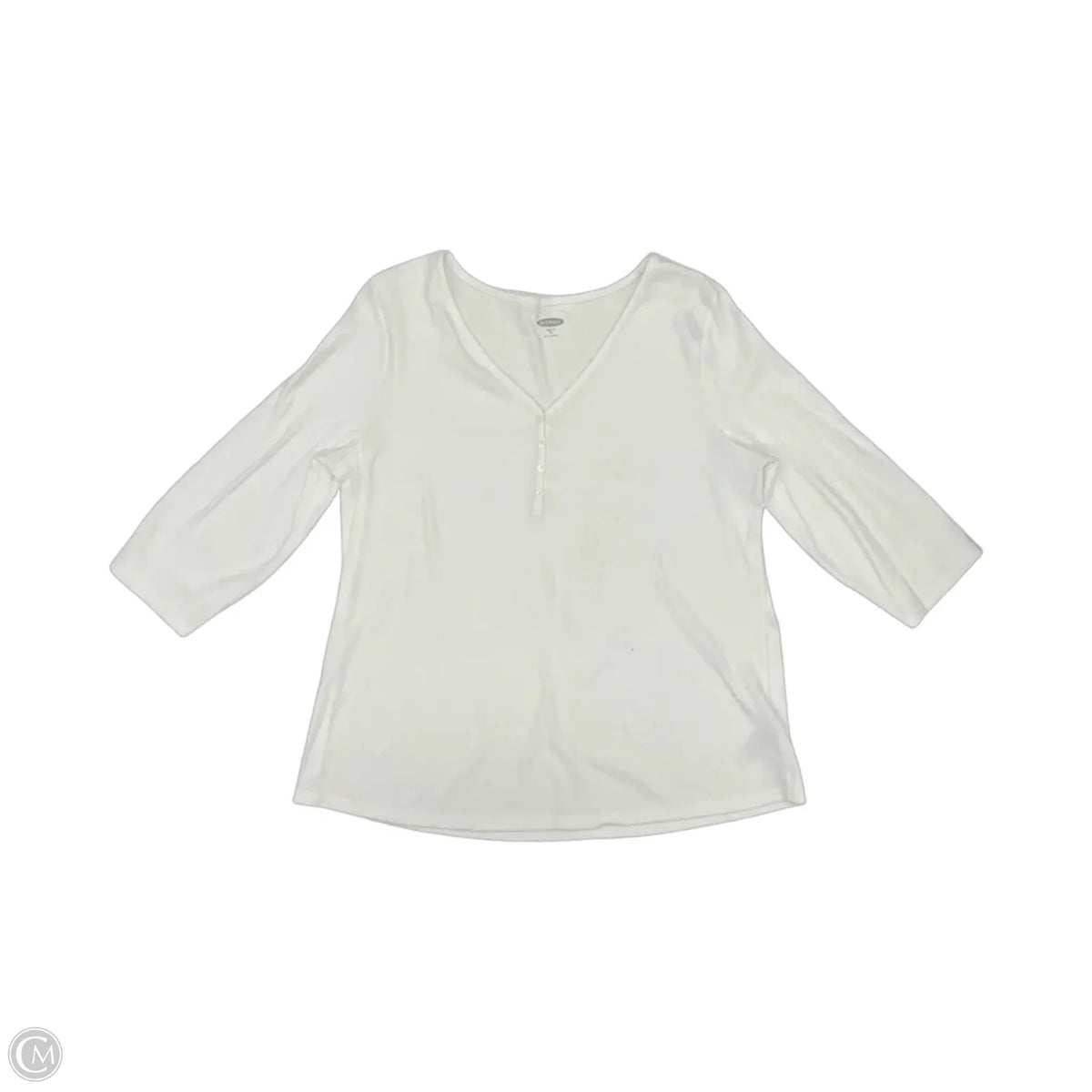 Top 3/4 Sleeve By Old Navy In White, Size: Xxl