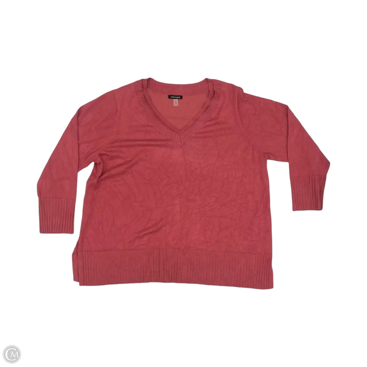 Sweater By Cable And Gauge In Pink, Size: 2x