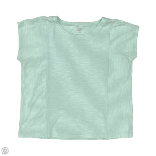 Top Short Sleeve By Lands End In Aqua, Size: L