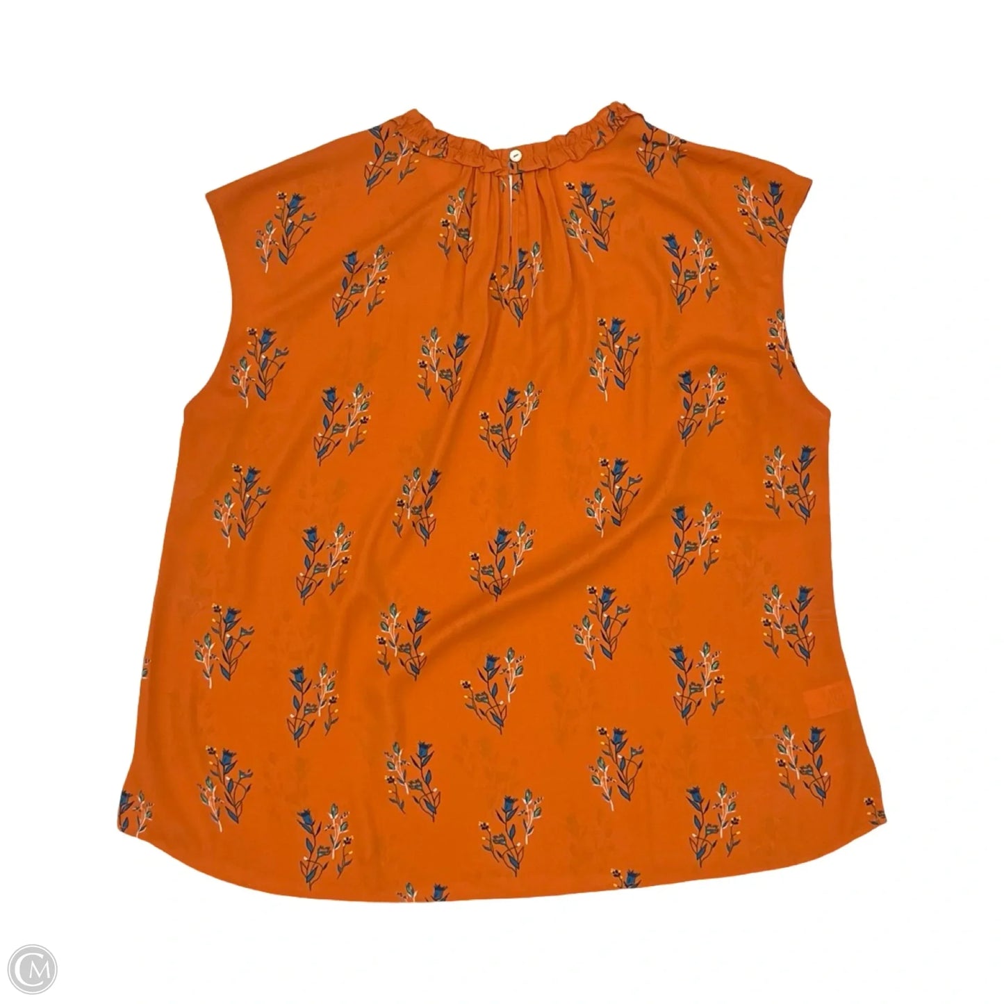 Blouse Short Sleeve By Daniel Rainn In Orange, Size: Xxl