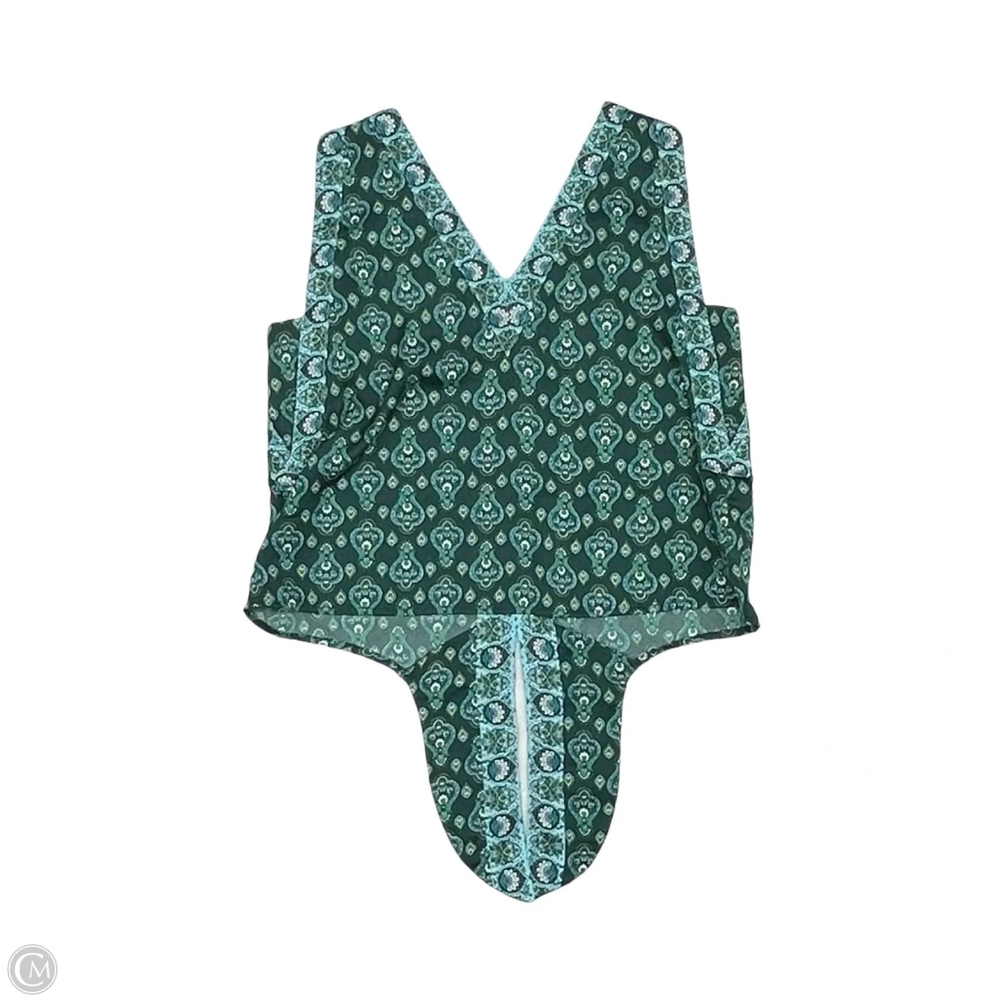 Blouse Sleeveless By Loft In Green, Size: Xs