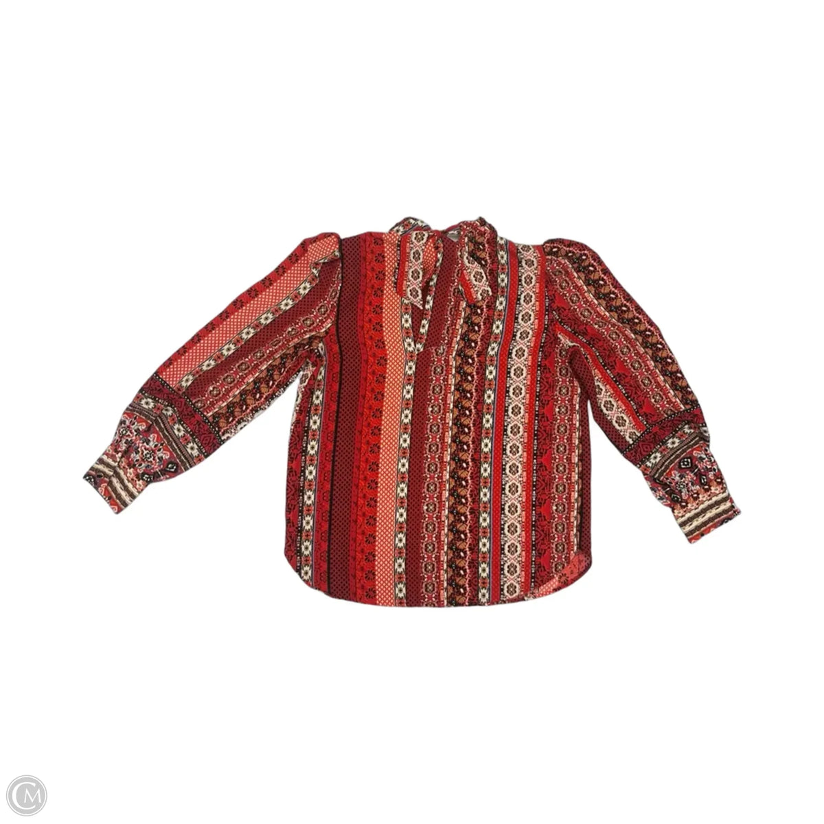 Blouse Long Sleeve By Loft In Red, Size: Xs