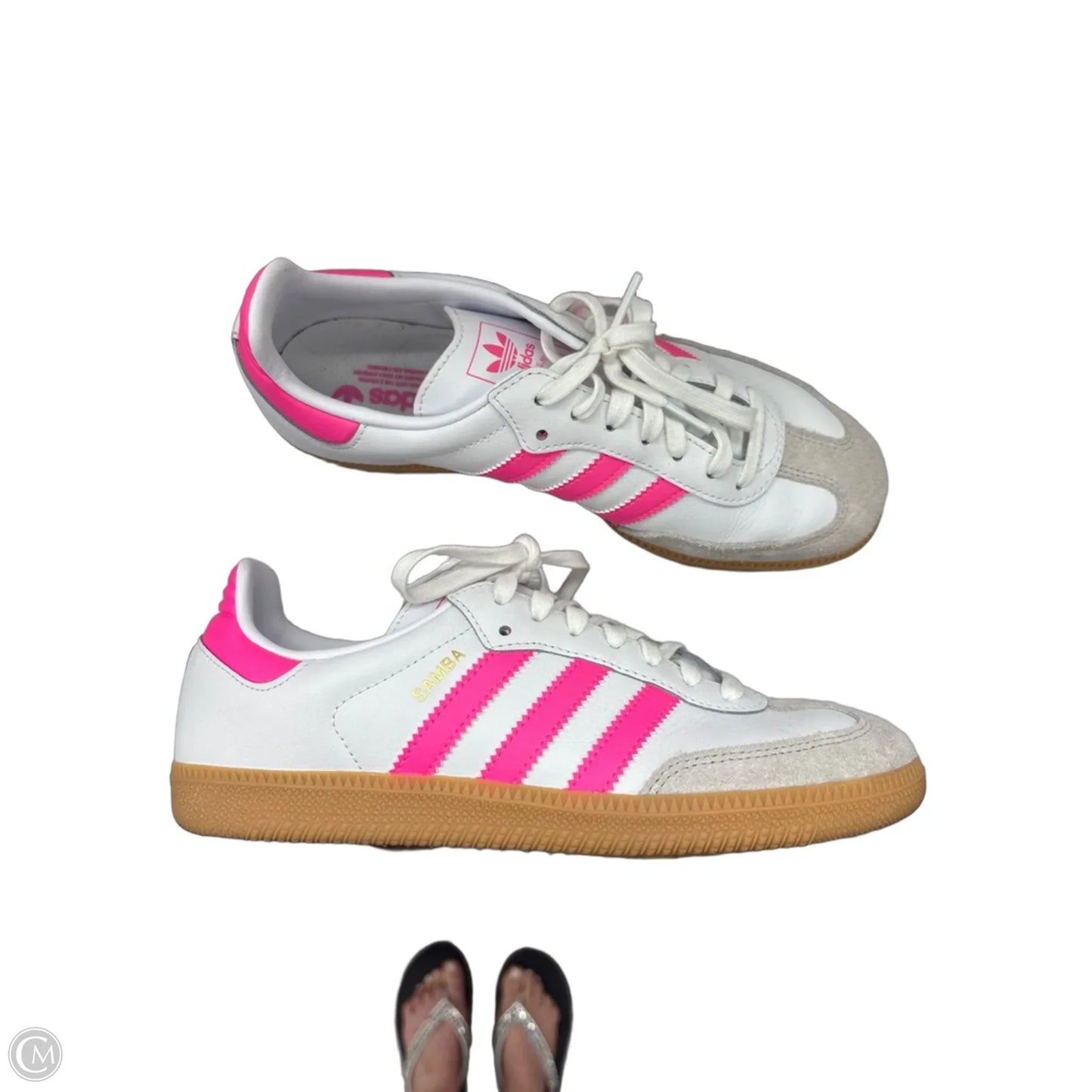 Shoes Sneakers By Adidas In Pink & White, Size: 7.5