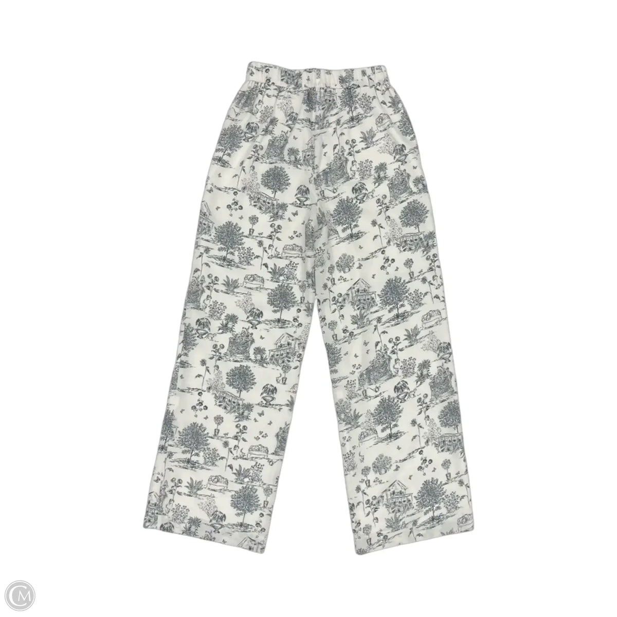 Pants Wide Leg By Sugar Lips In Grey & White, Size: S
