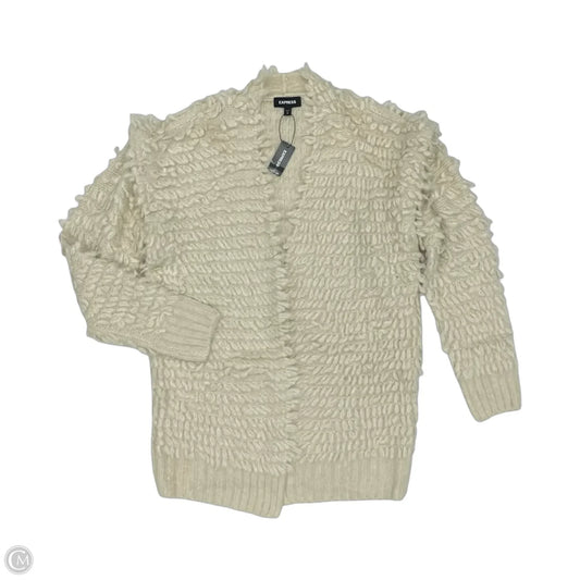 Sweater Cardigan By Express In Cream, Size: M