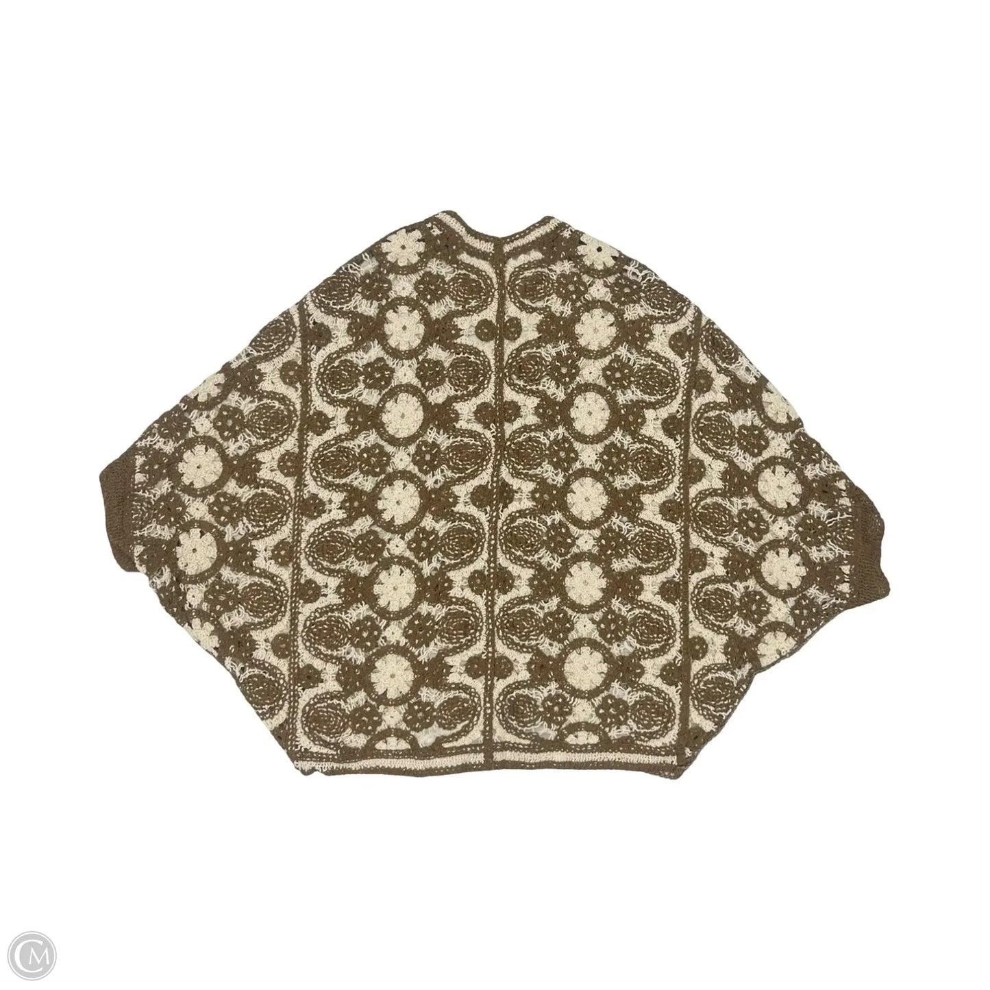Shawl By Pol In Brown & Cream, Size: Onesize