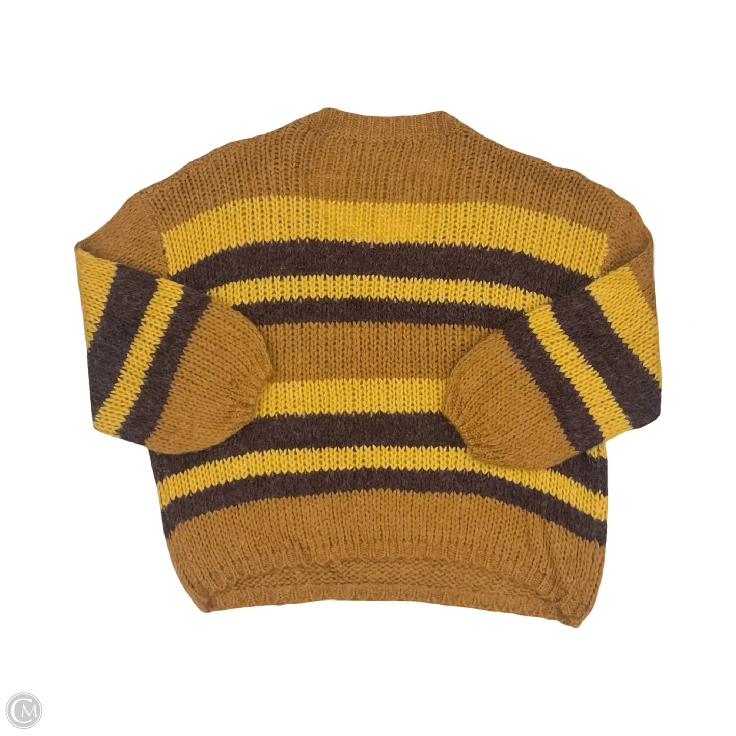 Sweater By Miracle In Orange & Yellow, Size: M