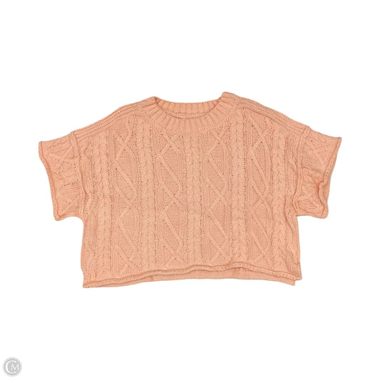 Sweater Short Sleeve By Le Lis In Peach, Size: M