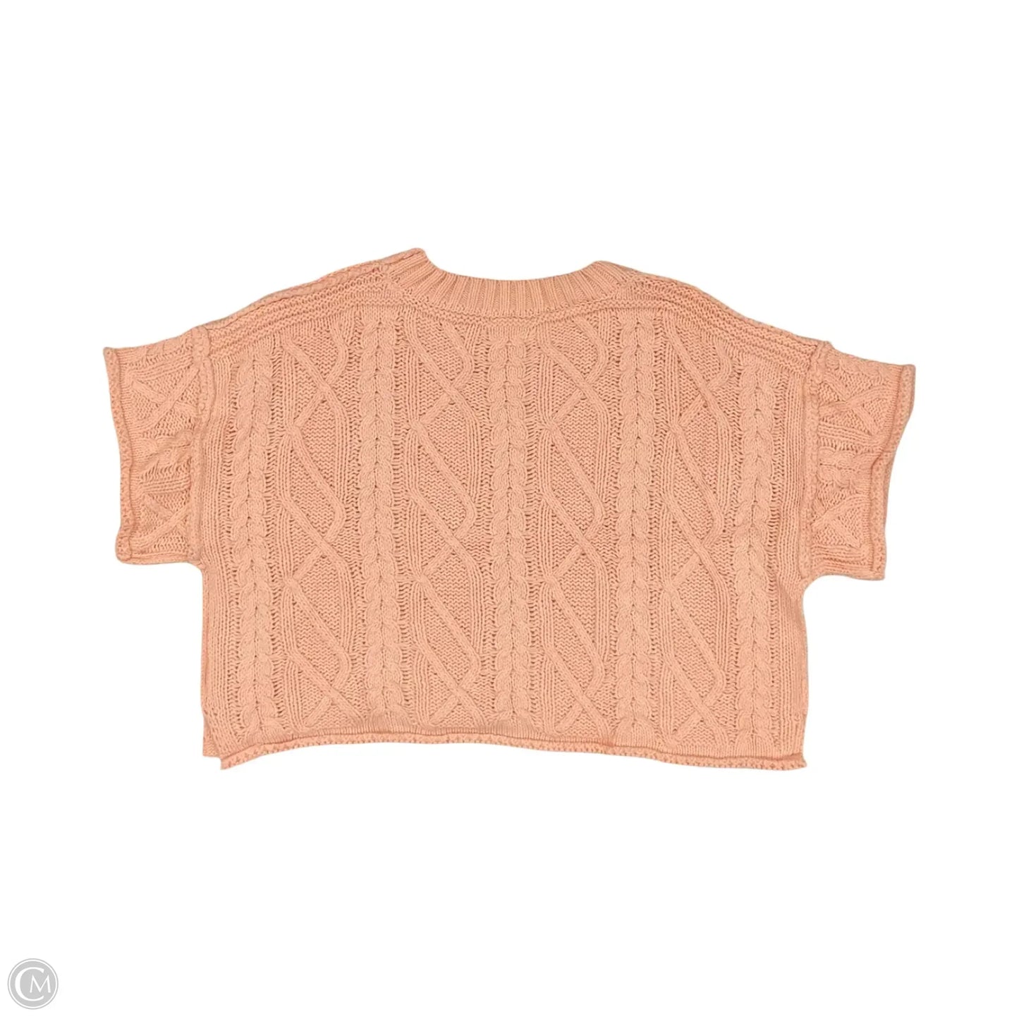 Sweater Short Sleeve By Le Lis In Peach, Size: M