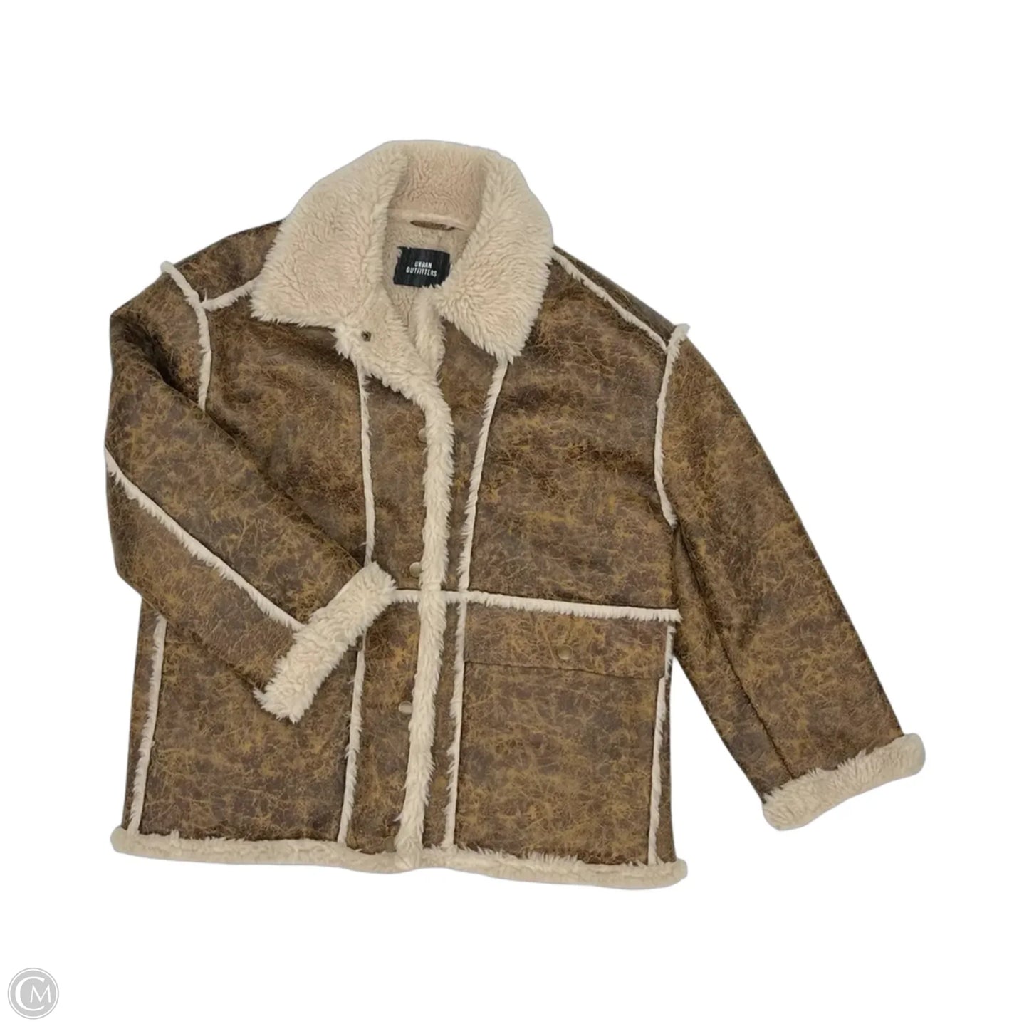 Jacket Other By Urban Outfitters In Brown & Cream, Size: L