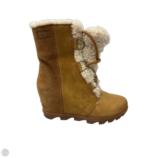 Boots Ankle Heels By Sorel In Tan, Size: 8.5