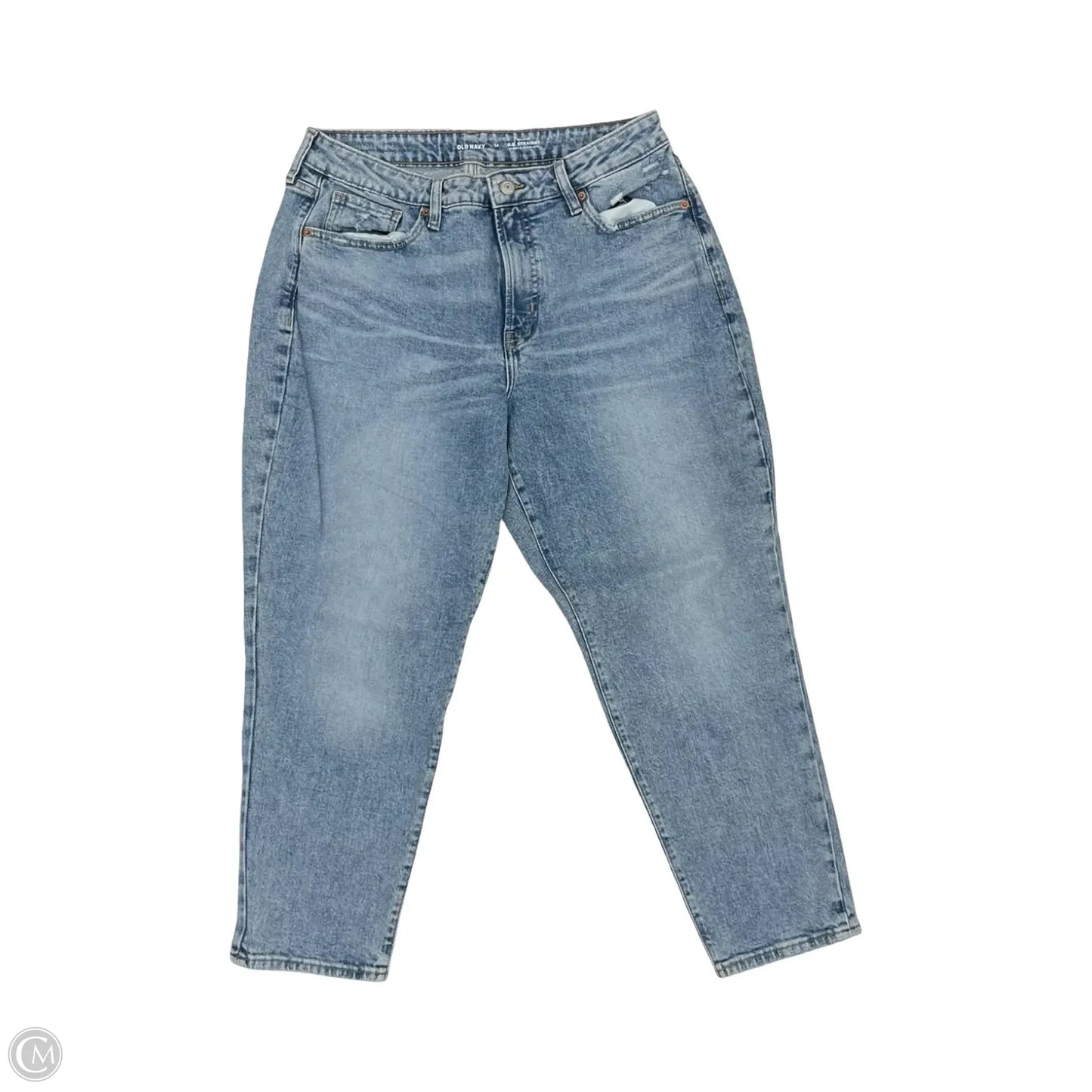 Jeans Straight By Old Navy In Blue Denim, Size: 14