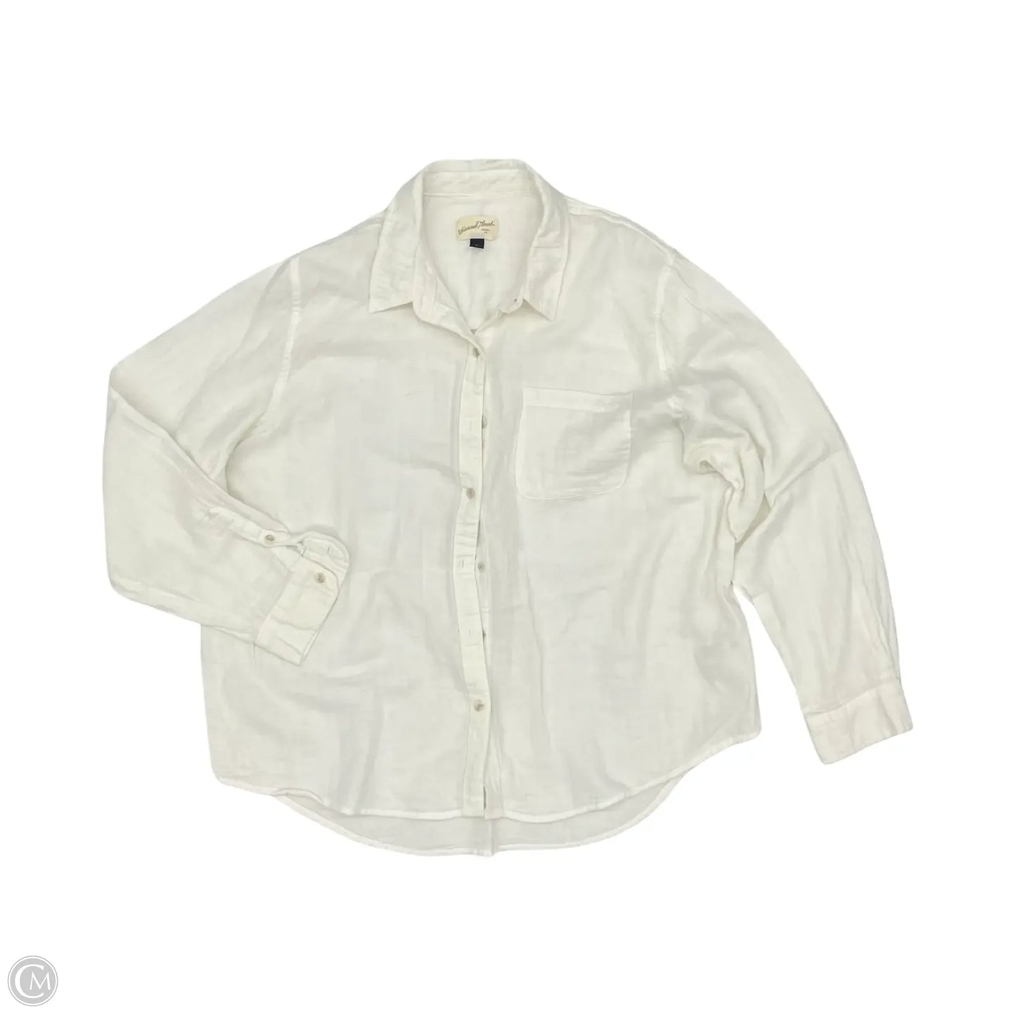 Blouse Long Sleeve By Universal Thread In White, Size: Xl