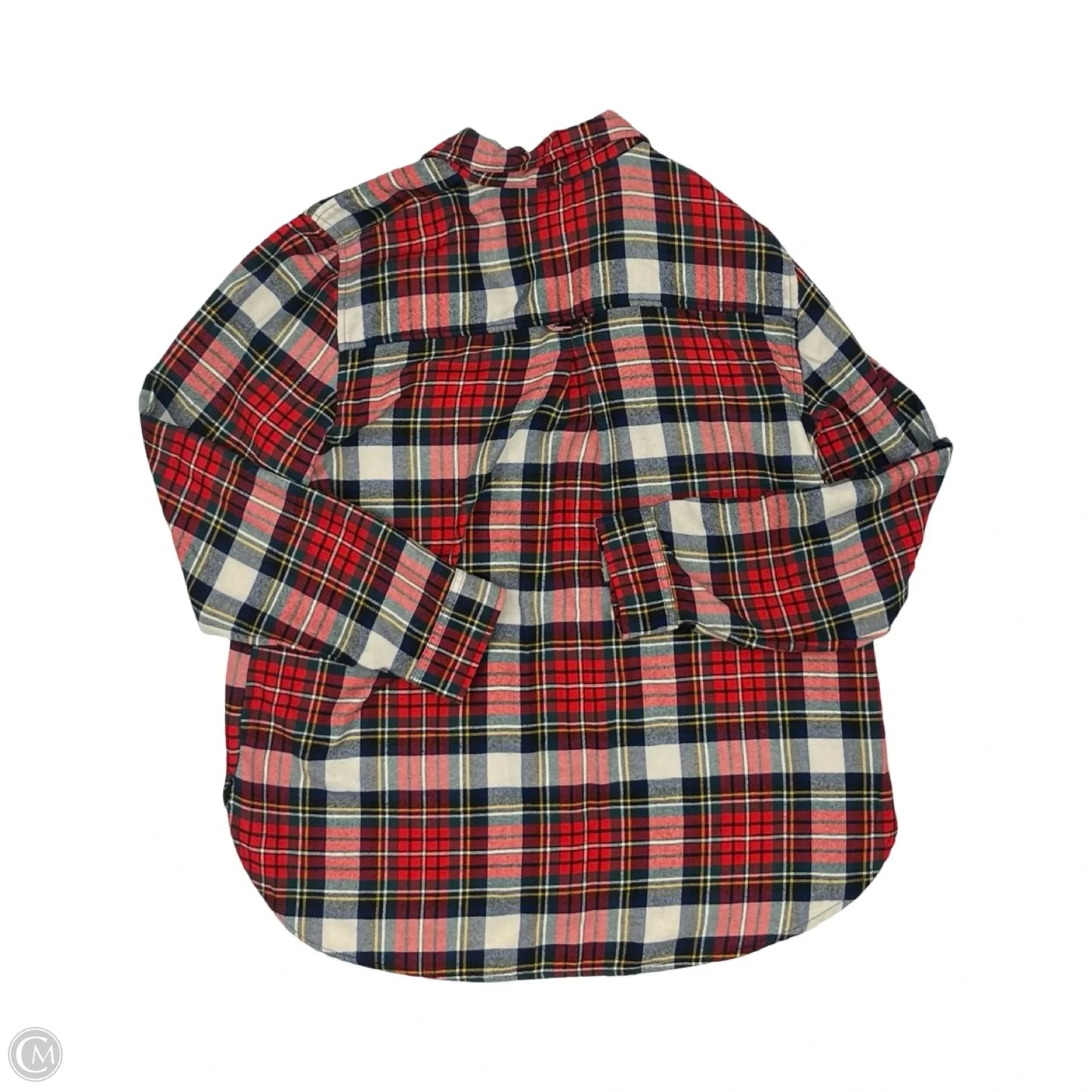Top Long Sleeve By American Eagle In Plaid Pattern, Size: Xl