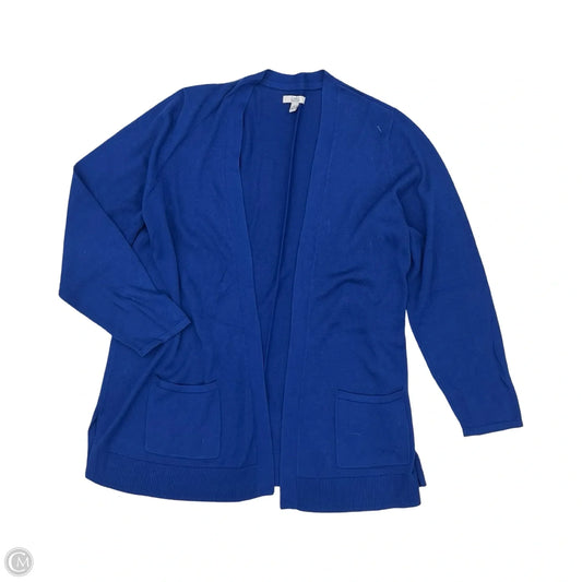 Sweater Cardigan By Croft And Barrow In Blue, Size: 1x