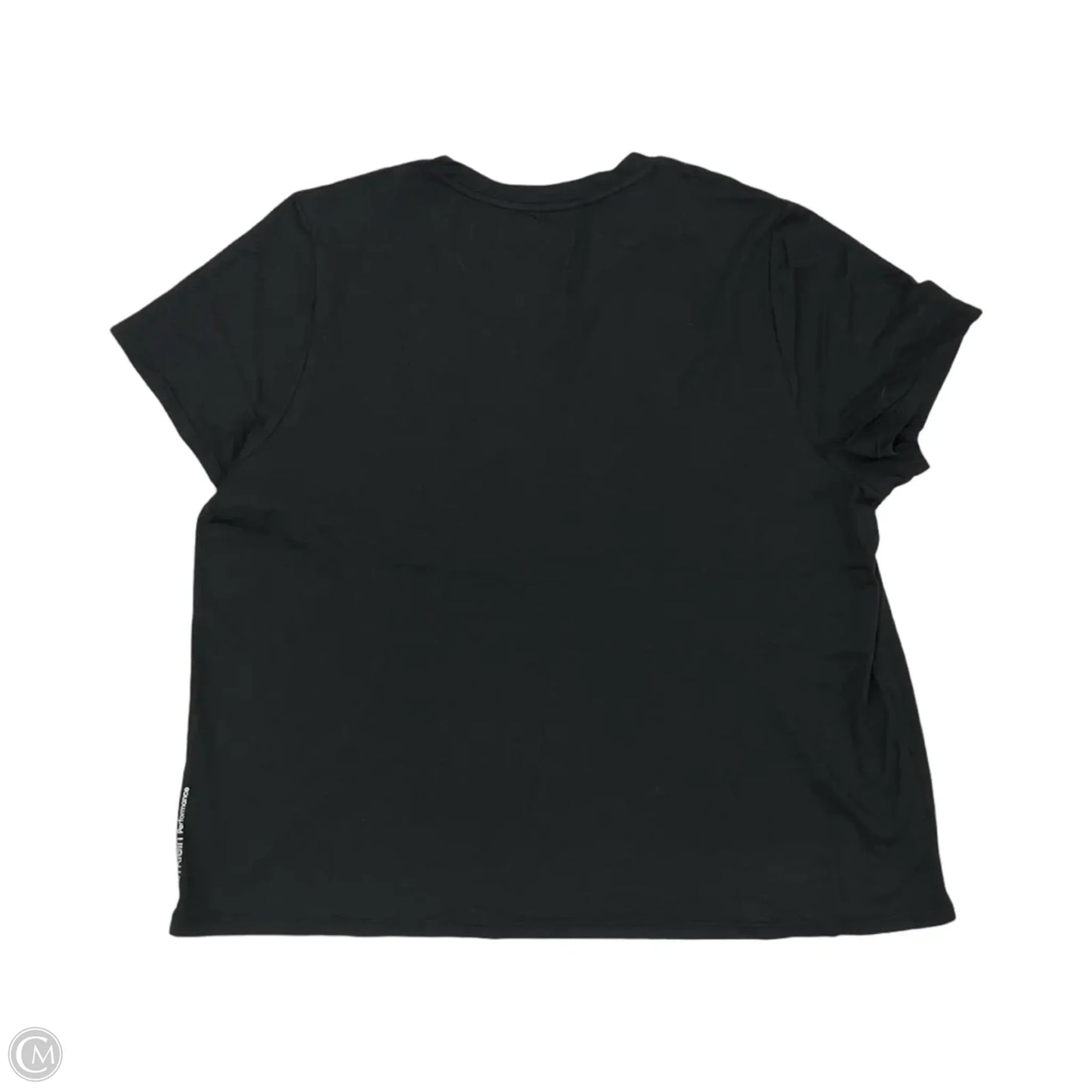 Top Short Sleeve By Calvin Klein Performance In Black, Size: 3x