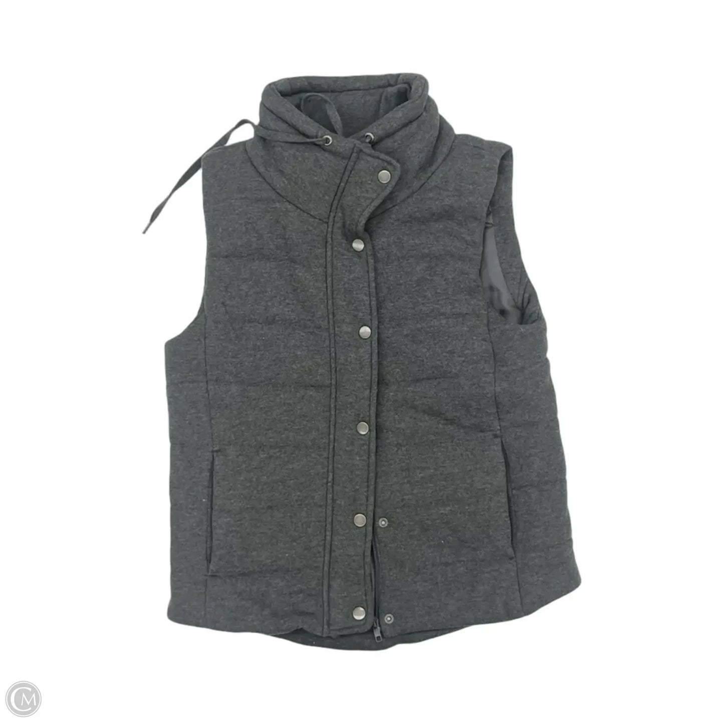 Vest Puffer & Quilted By Be Cool In Grey, Size: M