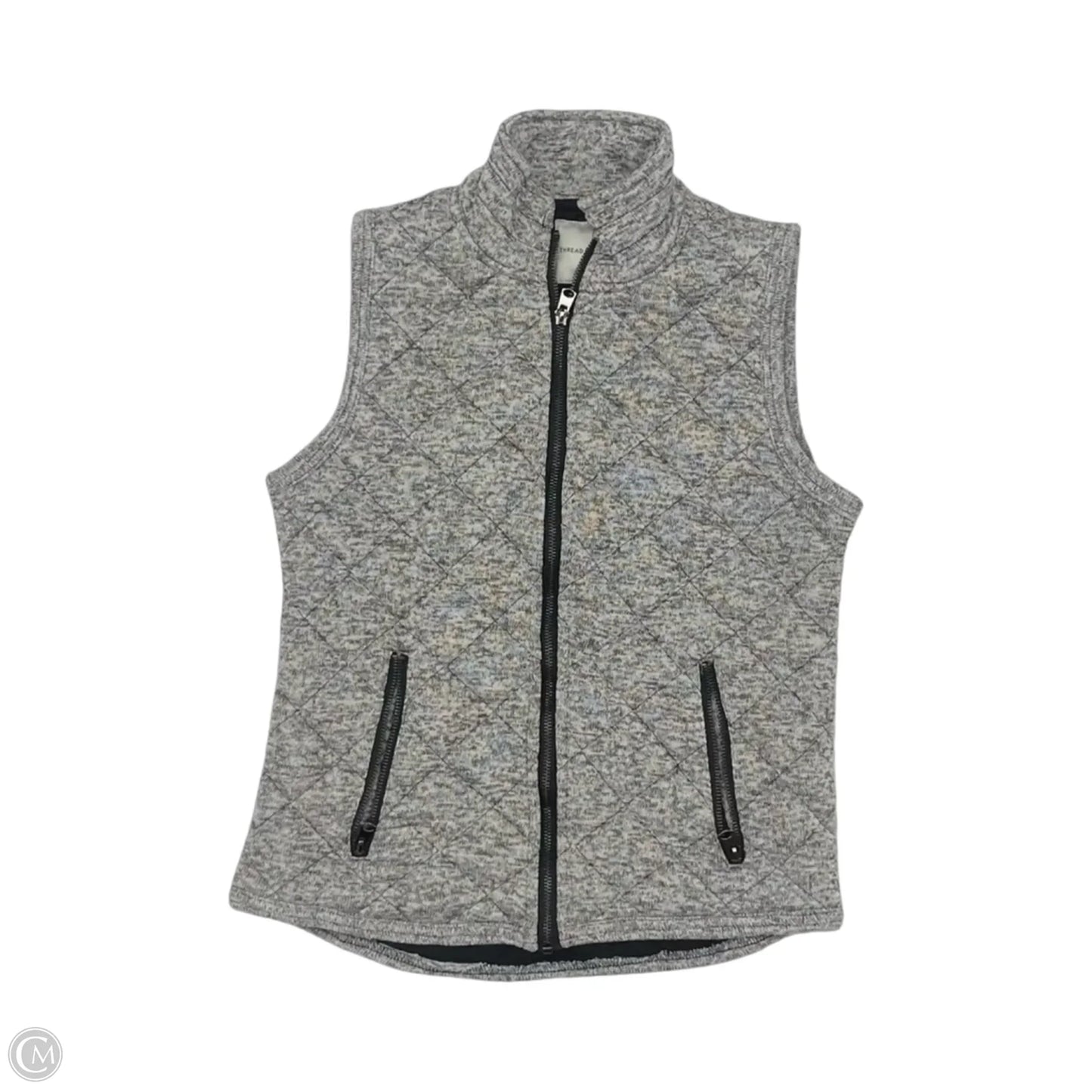 Vest Puffer & Quilted By Thread And Supply In Grey, Size: M