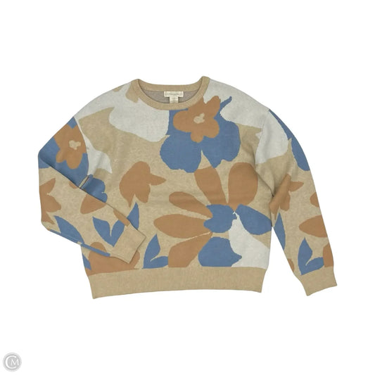 Sweater By Cynthia Rowley In Blue & Cream, Size: M