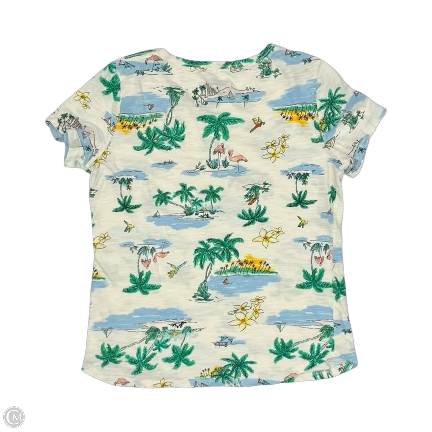 Top Short Sleeve By Old Navy In Tropical Print, Size: S