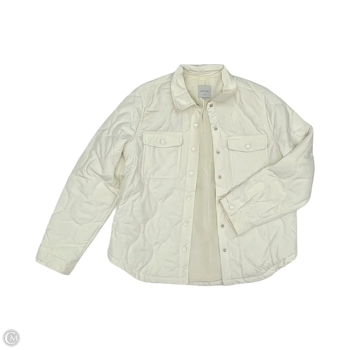 Jacket Puffer & Quilted By Love Tree In Cream, Size: L