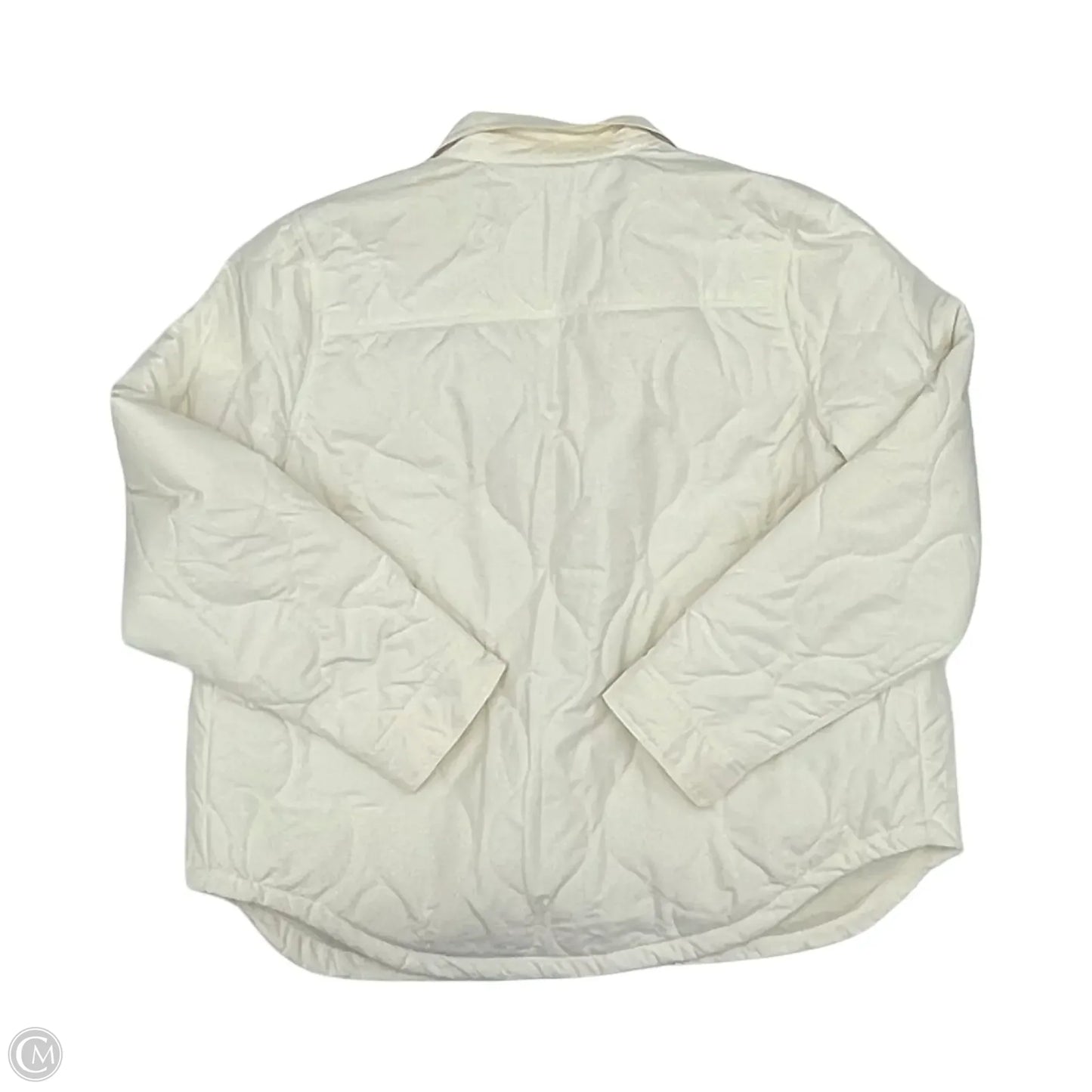 Jacket Puffer & Quilted By Love Tree In Cream, Size: L
