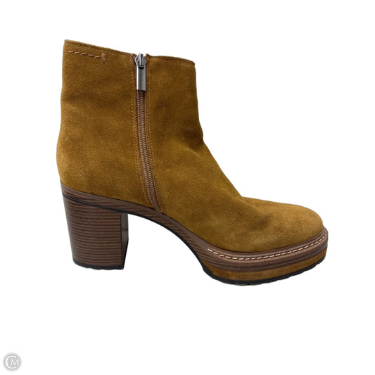 Boots Ankle Heels By Steve Madden In Tan, Size: 11