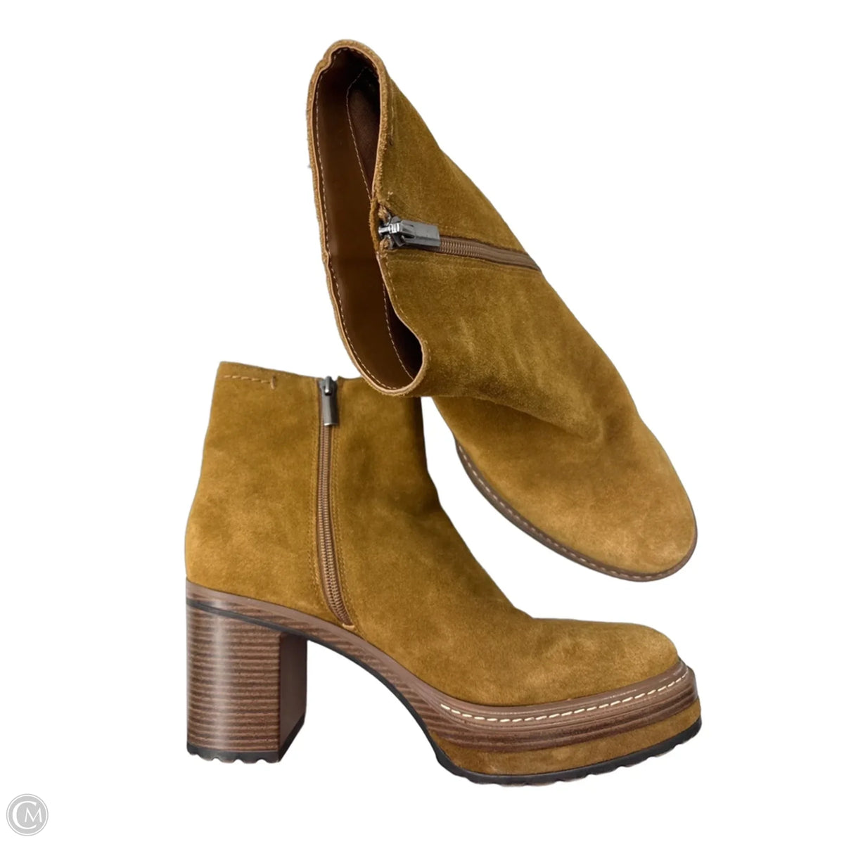 Boots Ankle Heels By Steve Madden In Tan, Size: 11