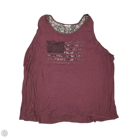 Top Sleeveless By Maurices In Maroon, Size: 4x